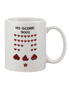 Pixel Heart Invaders Design - Exquisite 11 oz Coffee Mug TooLoud-11 OZ Coffee Mug-TooLoud-White-Davson Sales