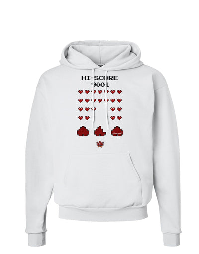 Pixel Heart Invaders Design Hoodie Sweatshirt-Hoodie-TooLoud-White-Small-Davson Sales