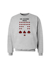 Pixel Heart Invaders Design Sweatshirt-Sweatshirts-TooLoud-AshGray-Small-Davson Sales