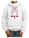 Pixel Heart Invaders Design Youth Hoodie Pullover Sweatshirt-Youth Hoodie-TooLoud-White-XS-Davson Sales