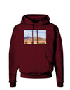 Pixel Landscape - Desert Dark Hoodie Sweatshirt-Hoodie-TooLoud-Maroon-Small-Davson Sales