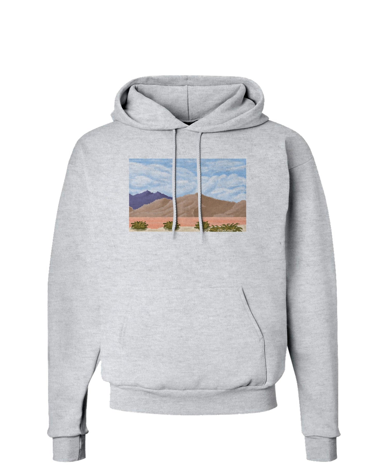 Pixel Landscape - Desert Hoodie Sweatshirt-Hoodie-TooLoud-AshGray-Small-Davson Sales