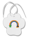 Pixel Pot of Gold Paw Print Shaped Ornament-Ornament-TooLoud-White-Davson Sales