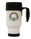 Pixel Pot of Gold St Patrick Text Stainless Steel 14oz Travel Mug-Travel Mugs-TooLoud-White-Davson Sales