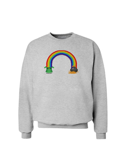 Pixel Pot of Gold Sweatshirt-Sweatshirts-TooLoud-AshGray-Small-Davson Sales