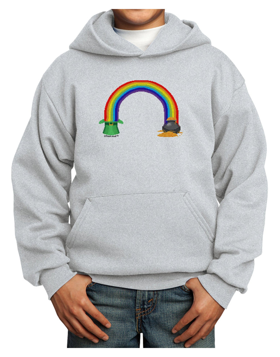 Pixel Pot of Gold Youth Hoodie Pullover Sweatshirt-Youth Hoodie-TooLoud-White-XS-Davson Sales