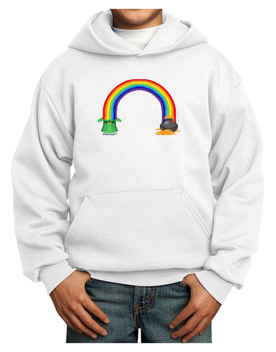 Pixel Pot of Gold Youth Hoodie Pullover Sweatshirt-Youth Hoodie-TooLoud-White-XS-Davson Sales