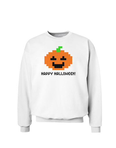 Pixel Pumpkin - Halloween Sweatshirt-Sweatshirts-TooLoud-White-Small-Davson Sales