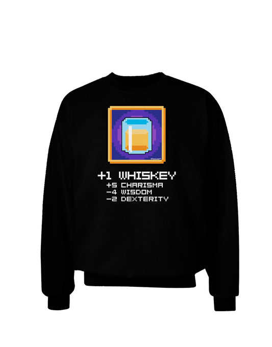 Pixel Whiskey Item Adult Dark Sweatshirt-Sweatshirts-TooLoud-Black-Small-Davson Sales
