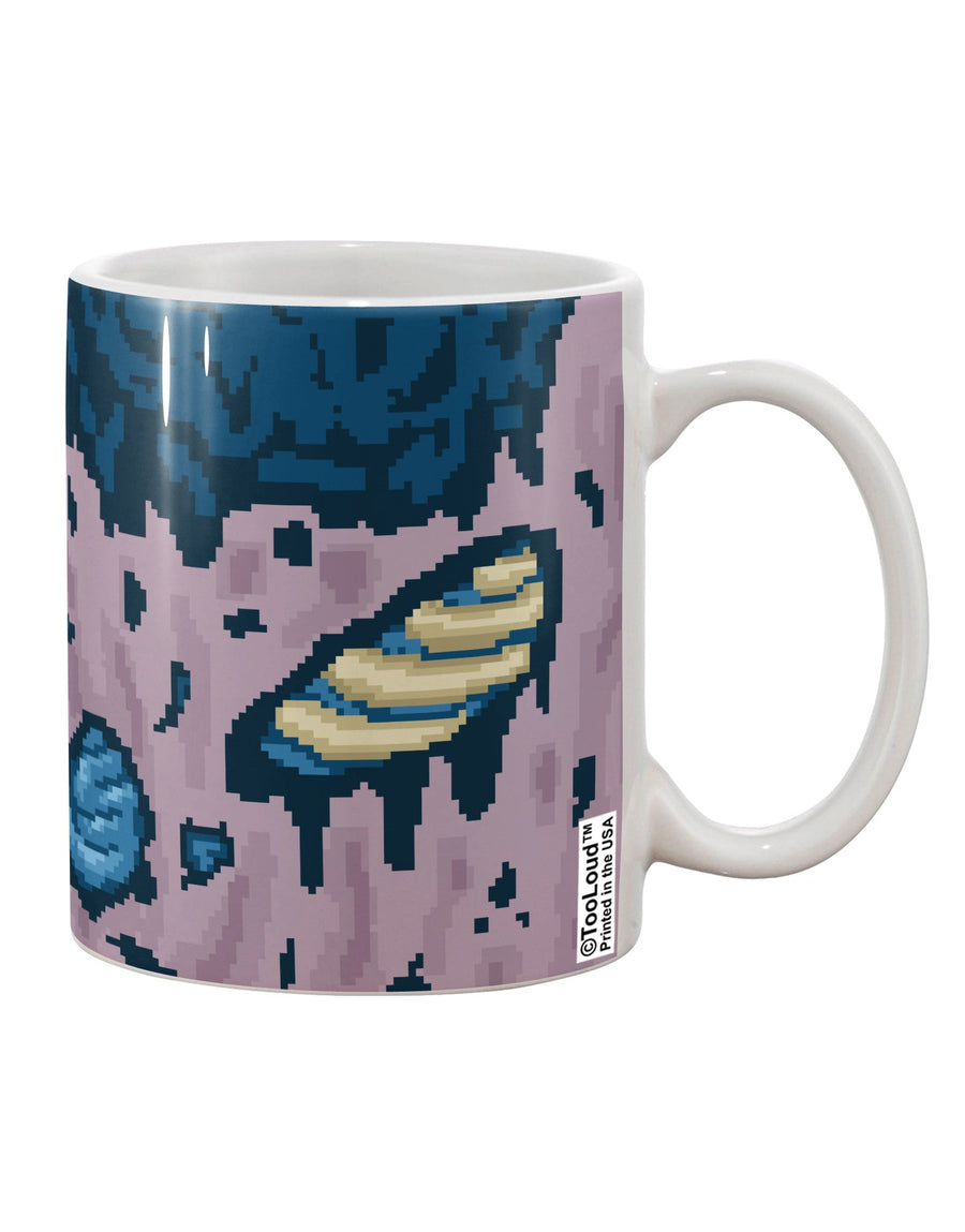 Pixel Zombie Costume Blue Printed 11 oz Coffee Mug - The Perfect Drinkware for Zombie Enthusiasts TooLoud-11 OZ Coffee Mug-TooLoud-White-Davson Sales