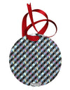 Plaid Pattern AOP Circular Metal Ornament All Over Print-Ornament-TooLoud-White-Davson Sales