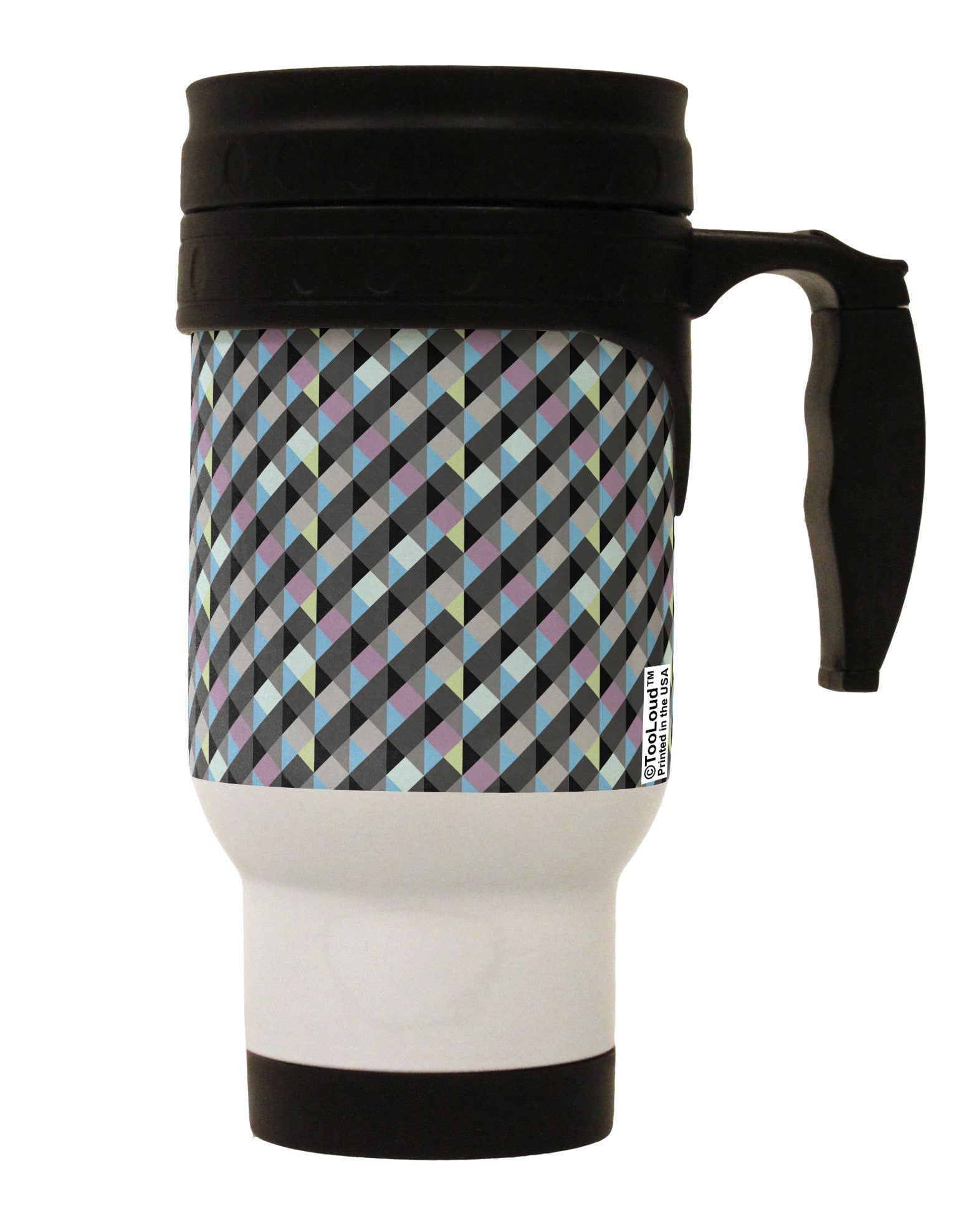 Plaid Pattern AOP Stainless Steel 14oz Travel Mug All Over Print-Travel Mugs-TooLoud-White-Davson Sales