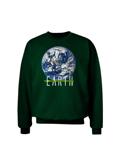 Planet Earth Text Adult Dark Sweatshirt-Sweatshirts-TooLoud-Deep-Forest-Green-Small-Davson Sales