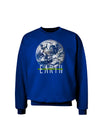 Planet Earth Text Adult Dark Sweatshirt-Sweatshirts-TooLoud-Deep-Royal-Blue-Small-Davson Sales