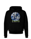 Planet Earth Text Dark Hoodie Sweatshirt-Hoodie-TooLoud-Black-Small-Davson Sales