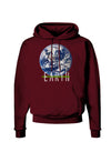 Planet Earth Text Dark Hoodie Sweatshirt-Hoodie-TooLoud-Maroon-Small-Davson Sales