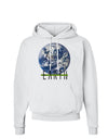 Planet Earth Text Hoodie Sweatshirt-Hoodie-TooLoud-White-Small-Davson Sales