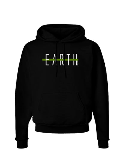 Planet Earth Text Only Dark Hoodie Sweatshirt-Hoodie-TooLoud-Black-Small-Davson Sales