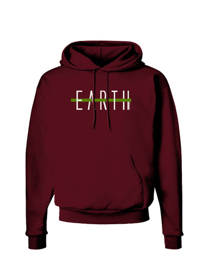 Planet Earth Text Only Dark Hoodie Sweatshirt-Hoodie-TooLoud-Maroon-Small-Davson Sales