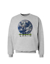 Planet Earth Text Sweatshirt-Sweatshirts-TooLoud-AshGray-Small-Davson Sales
