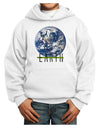 Planet Earth Text Youth Hoodie Pullover Sweatshirt-Youth Hoodie-TooLoud-White-XS-Davson Sales