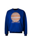 Planet Jupiter Earth Text Adult Dark Sweatshirt-Sweatshirts-TooLoud-Deep-Royal-Blue-Small-Davson Sales