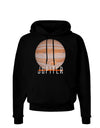 Planet Jupiter Earth Text Dark Hoodie Sweatshirt-Hoodie-TooLoud-Black-Small-Davson Sales