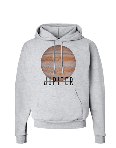 Planet Jupiter Earth Text Hoodie Sweatshirt-Hoodie-TooLoud-AshGray-Small-Davson Sales