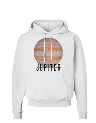 Planet Jupiter Earth Text Hoodie Sweatshirt-Hoodie-TooLoud-White-Small-Davson Sales