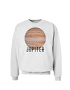 Planet Jupiter Earth Text Sweatshirt-Sweatshirts-TooLoud-White-Small-Davson Sales