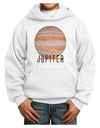 Planet Jupiter Earth Text Youth Hoodie Pullover Sweatshirt-Youth Hoodie-TooLoud-White-XS-Davson Sales