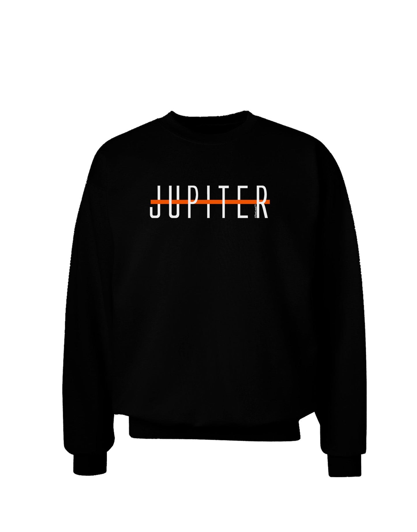 Planet Jupiter Text Only Adult Dark Sweatshirt-Sweatshirt-TooLoud-Black-Small-Davson Sales