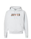 Planet Jupiter Text Only Hoodie Sweatshirt-Hoodie-TooLoud-White-Small-Davson Sales