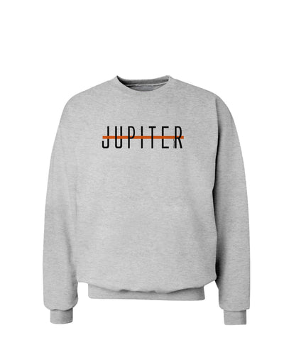 Planet Jupiter Text Only Sweatshirt-Sweatshirt-TooLoud-AshGray-Small-Davson Sales