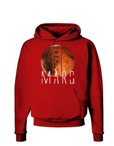 Planet Mars Text Dark Hoodie Sweatshirt-Hoodie-TooLoud-Red-Small-Davson Sales