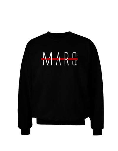 Planet Mars Text Only Adult Dark Sweatshirt-Sweatshirts-TooLoud-Black-Small-Davson Sales