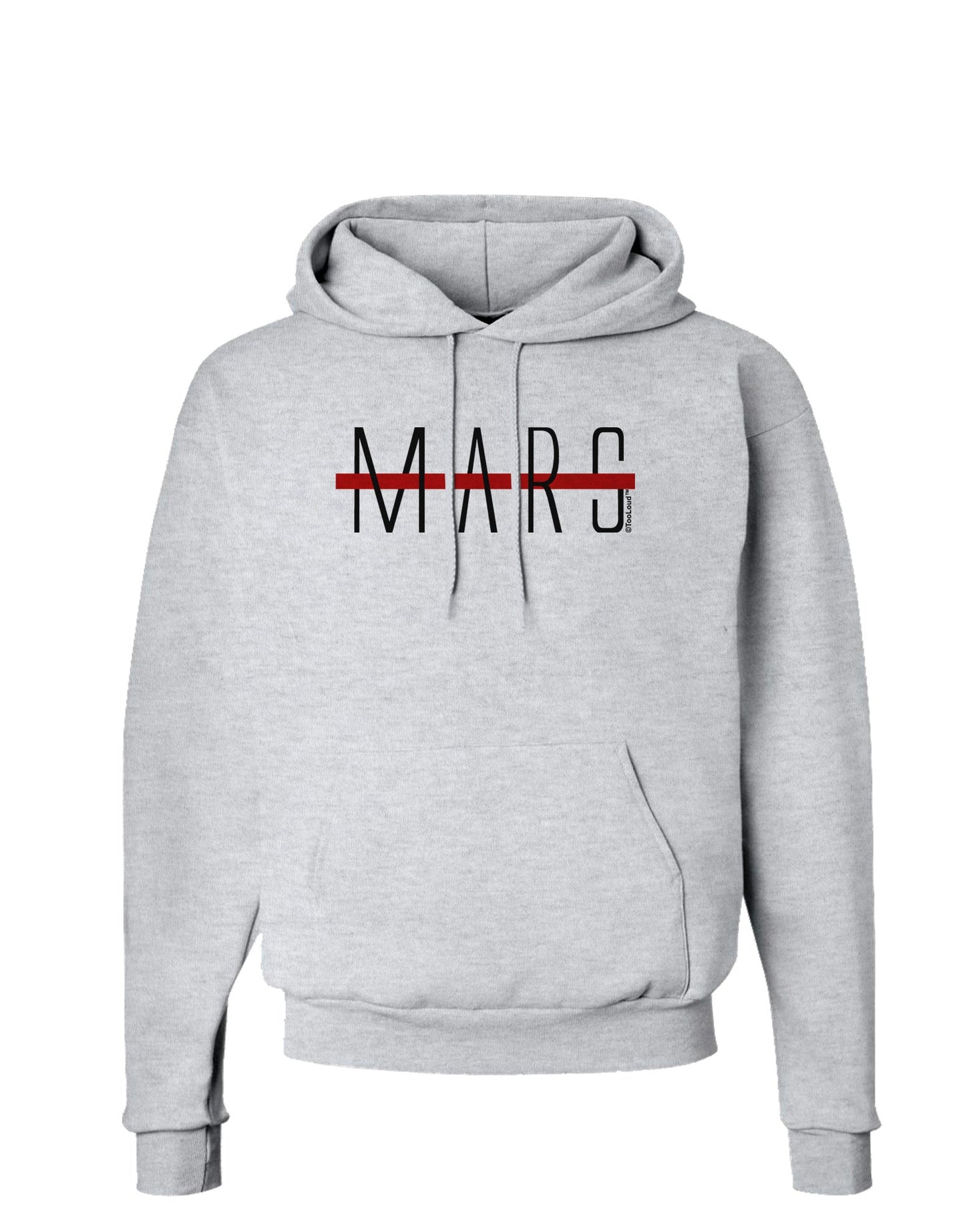 Planet Mars Text Only Hoodie Sweatshirt-Hoodie-TooLoud-AshGray-Small-Davson Sales