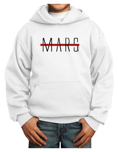 Planet Mars Text Only Youth Hoodie Pullover Sweatshirt-Youth Hoodie-TooLoud-White-XS-Davson Sales