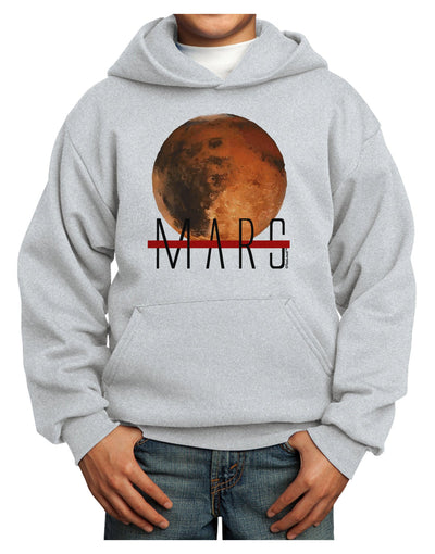 Planet Mars Text Youth Hoodie Pullover Sweatshirt-Youth Hoodie-TooLoud-Ash-XS-Davson Sales