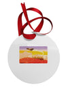 Planet Mars Watercolor Circular Metal Ornament-Ornament-TooLoud-White-Davson Sales