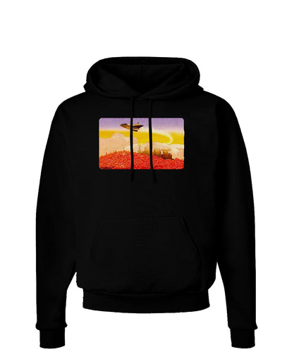 Planet Mars Watercolor Dark Hoodie Sweatshirt-Hoodie-TooLoud-Black-Small-Davson Sales