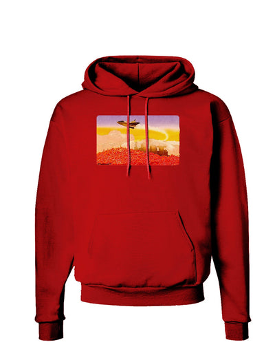 Planet Mars Watercolor Dark Hoodie Sweatshirt-Hoodie-TooLoud-Red-Small-Davson Sales