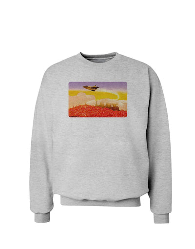 Planet Mars Watercolor Sweatshirt-Sweatshirts-TooLoud-AshGray-Small-Davson Sales