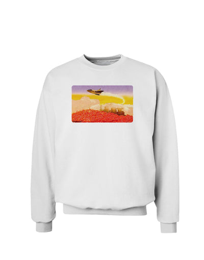 Planet Mars Watercolor Sweatshirt-Sweatshirts-TooLoud-White-Small-Davson Sales