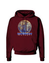 Planet Mercury Text Dark Hoodie Sweatshirt-Hoodie-TooLoud-Maroon-Small-Davson Sales