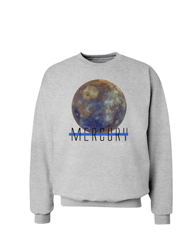 Planet Mercury Text Sweatshirt-Sweatshirt-TooLoud-AshGray-Small-Davson Sales