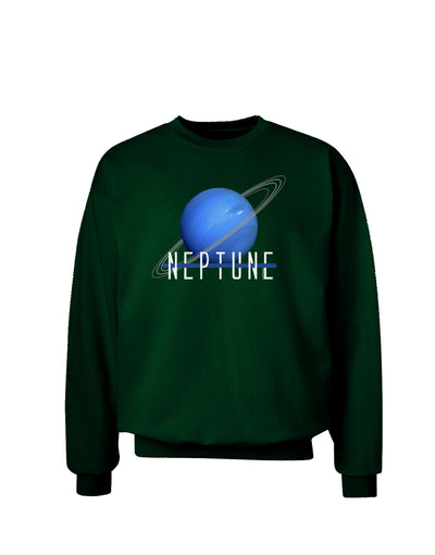 Planet Neptune Text Dark Adult Dark Sweatshirt-Sweatshirt-TooLoud-Deep-Forest-Green-Small-Davson Sales