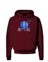 Planet Neptune Text Dark Dark Hoodie Sweatshirt-Hoodie-TooLoud-Maroon-Small-Davson Sales