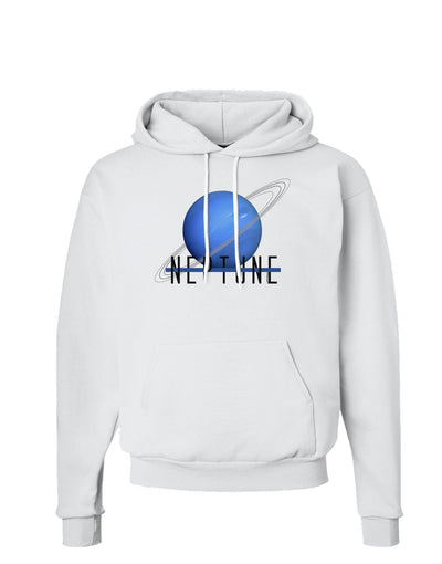 Planet Neptune Text Hoodie Sweatshirt-Hoodie-TooLoud-White-Small-Davson Sales