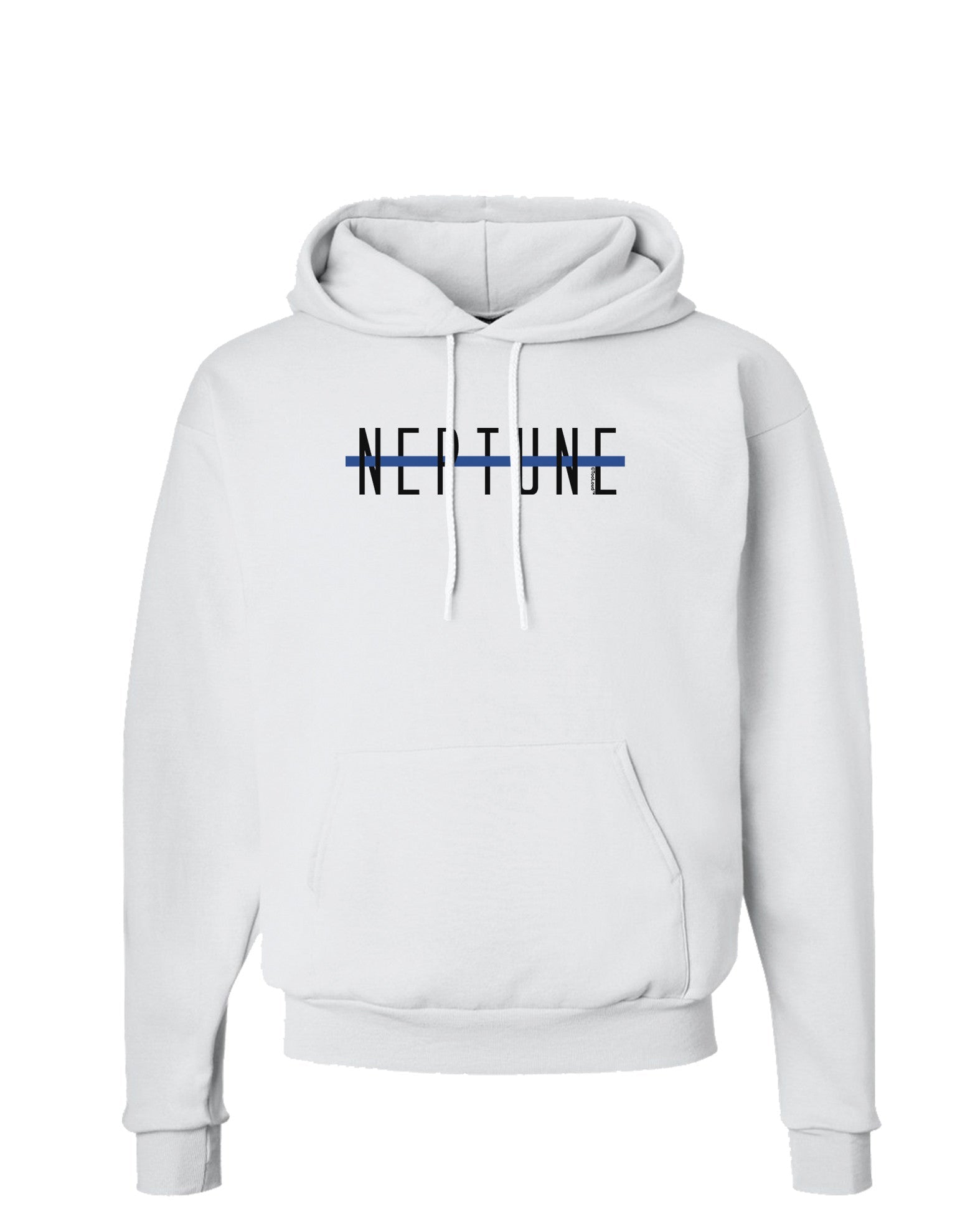 Planet Neptune Text Only Hoodie Sweatshirt-Hoodie-TooLoud-White-Small-Davson Sales